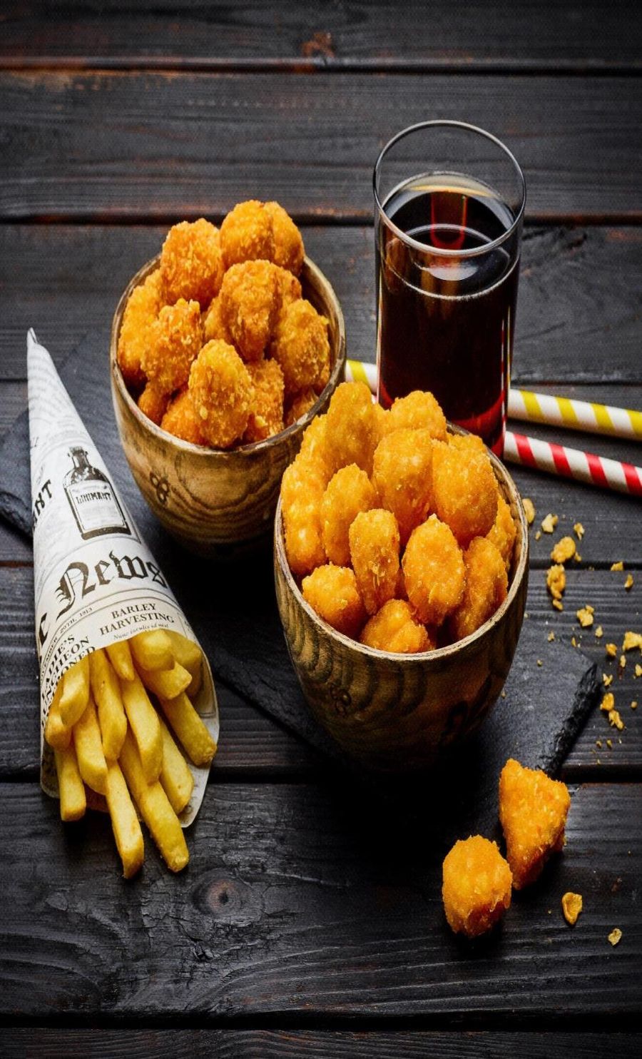 Serviervorschlag Chicken Pops für den Filmabend