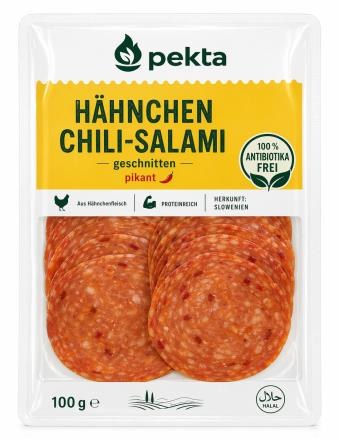 Verpackung Hähnchen Chili-Salami