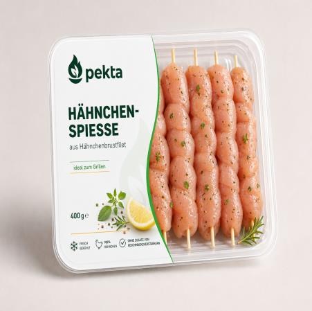 Verpackung Hähnchen-Spieße